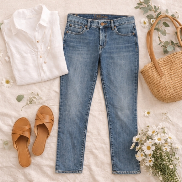 Kut From The Kloth Size 4 Mid Rise Straight Jeans Light Wash - Picture 10 of 10